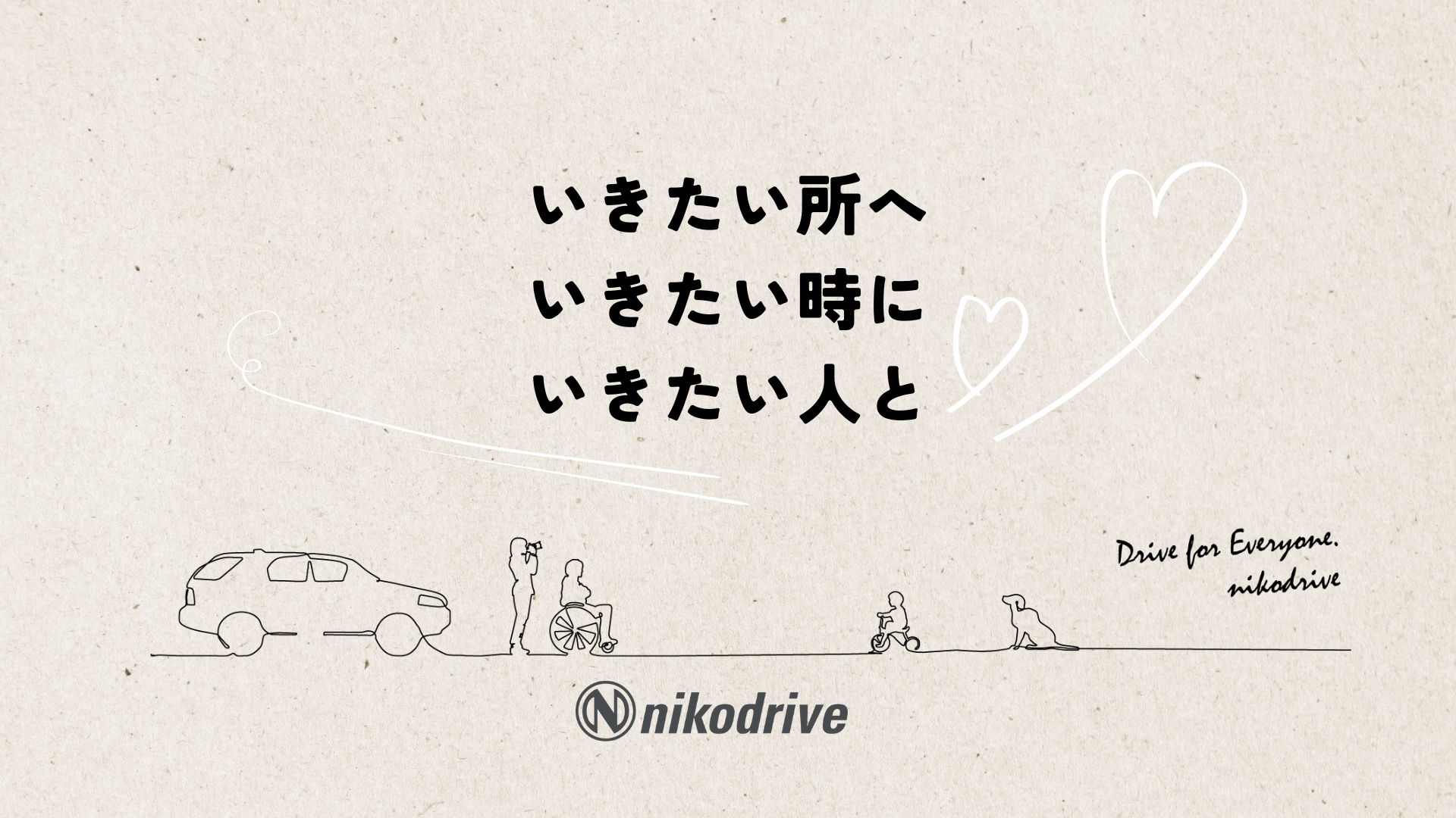 ニコドライブ 】手動運転補助装置 - 5分で取り付け、クルマを手だけで