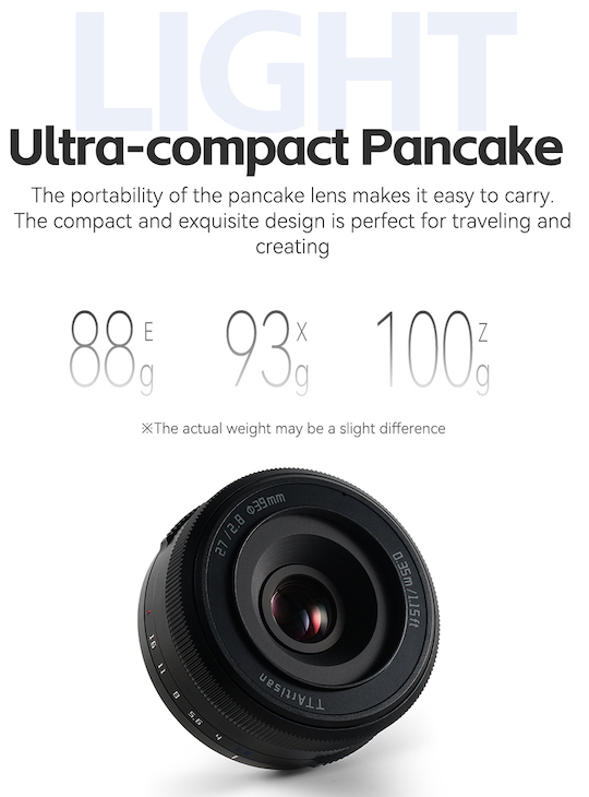 The new TTArtisan AF 27mm f/2.8 lens for Nikon Z-mount officially