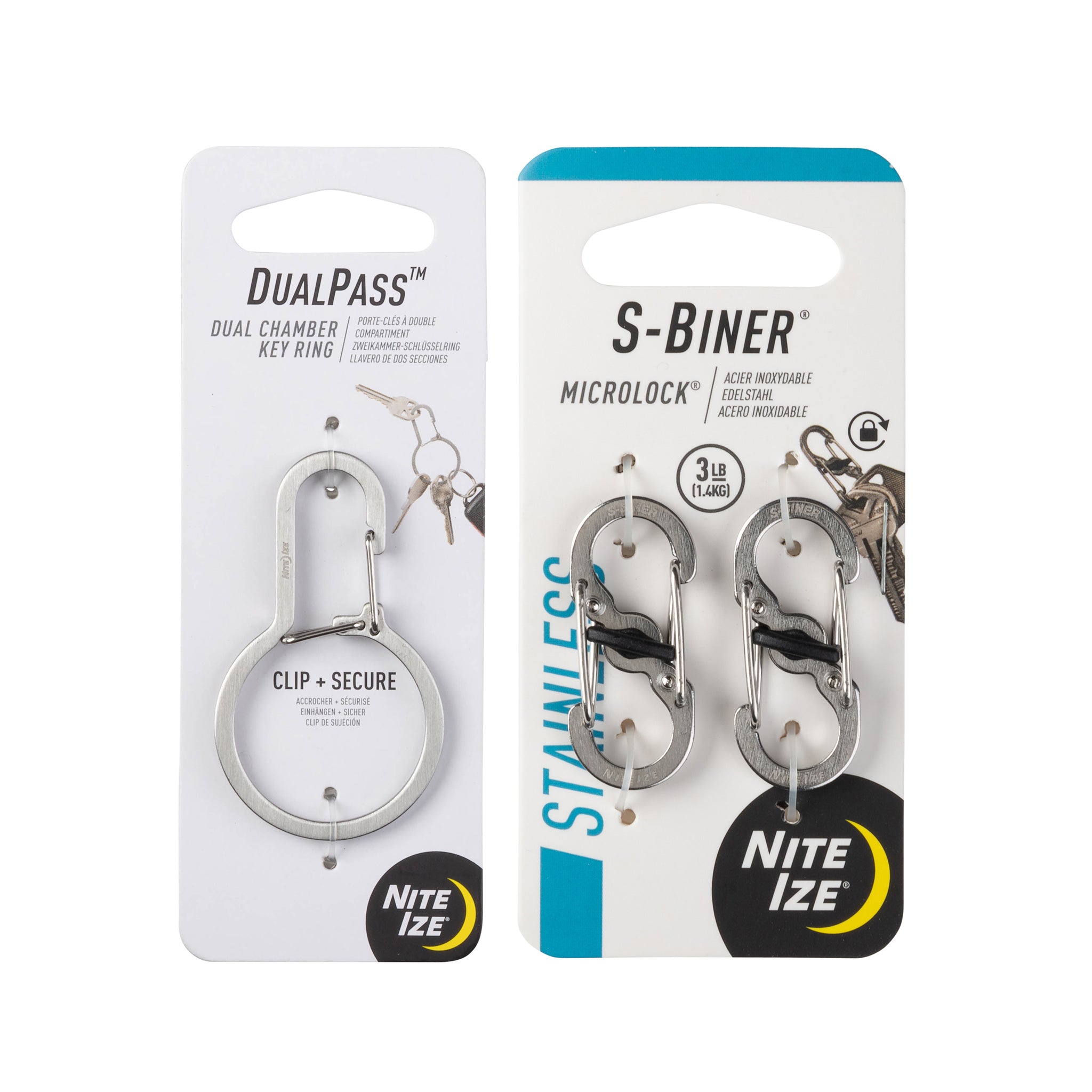 デュアルパスキーリング&エスビナーマイクロロック – Nite Ize JAPAN