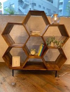 むみゅう a17 美品 ノーチェ NOCE 蜂の巣型 ブックシェルフ むみゅう