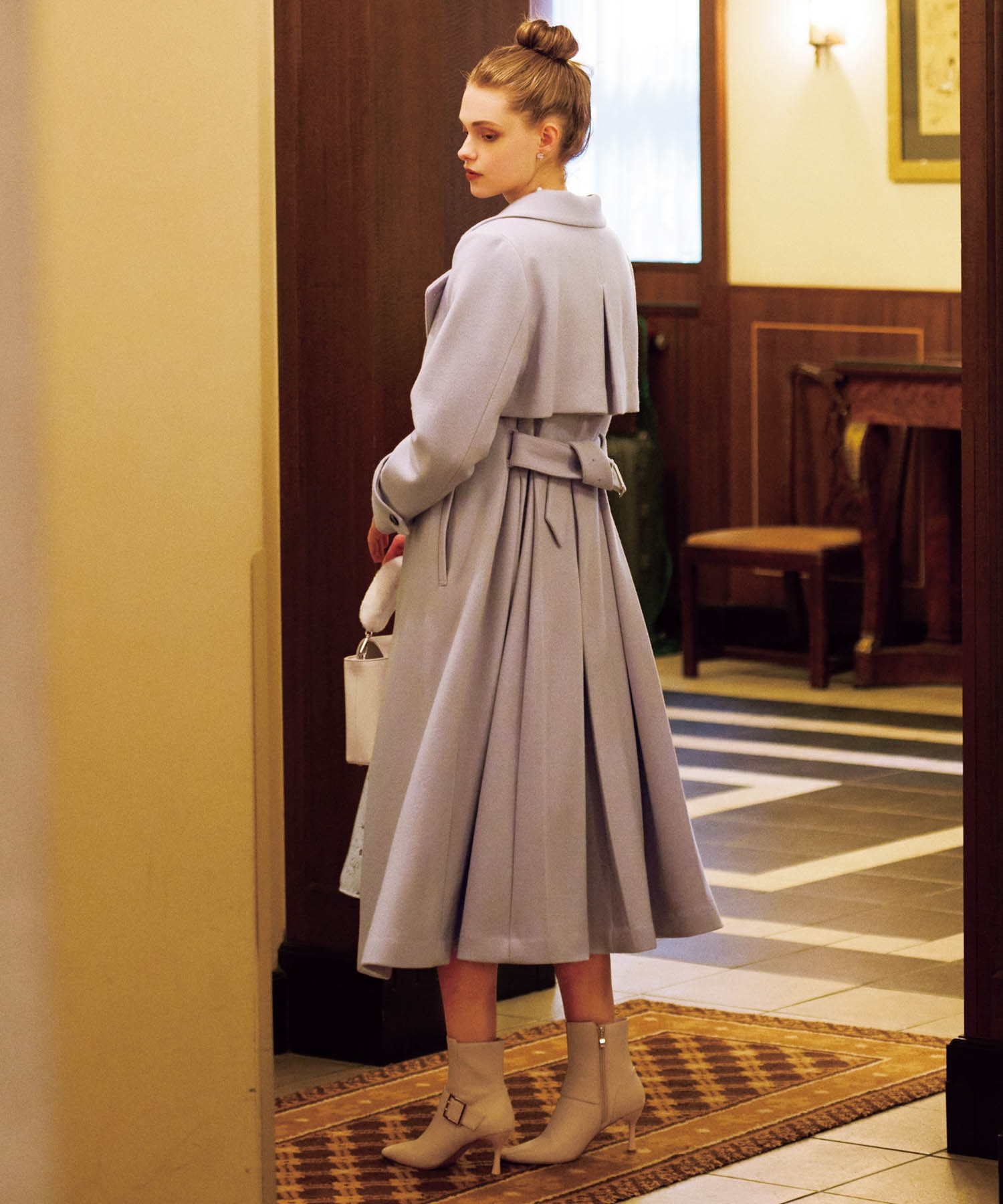 2WAYカラーバックプリーツウールトレンチコート | コート | NOELA