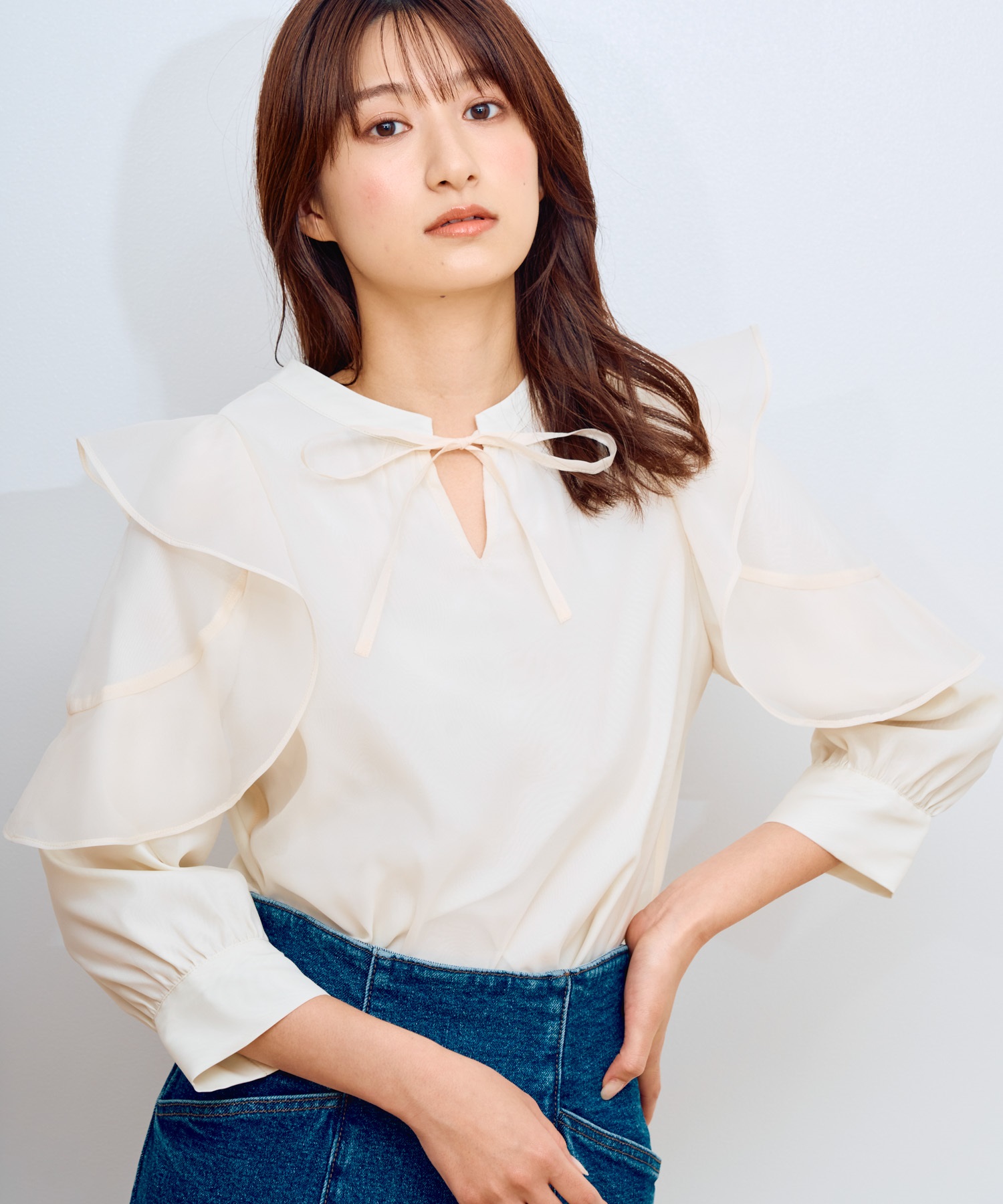 フリルスリーブブラウス | シャツ・ブラウス | NOELA OFFICIAL WEB STORE