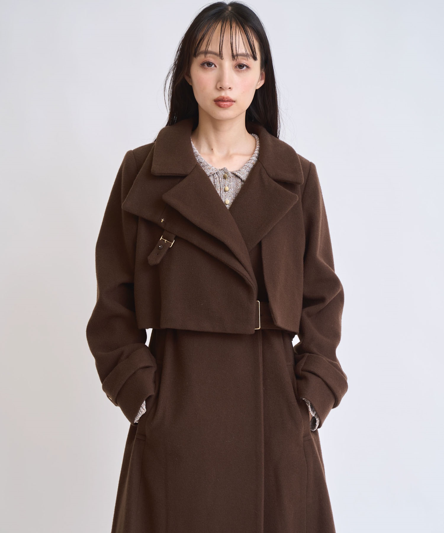 SSサイズあり】2WAYスタンドカラーウールコート | コート | NOELA