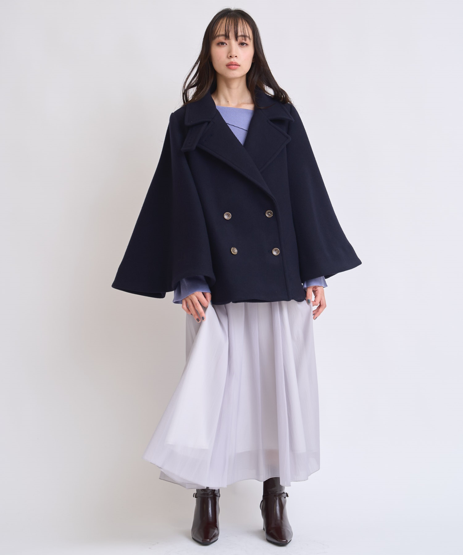 ケープミドルウールコート | コート | NOELA OFFICIAL WEB STORE