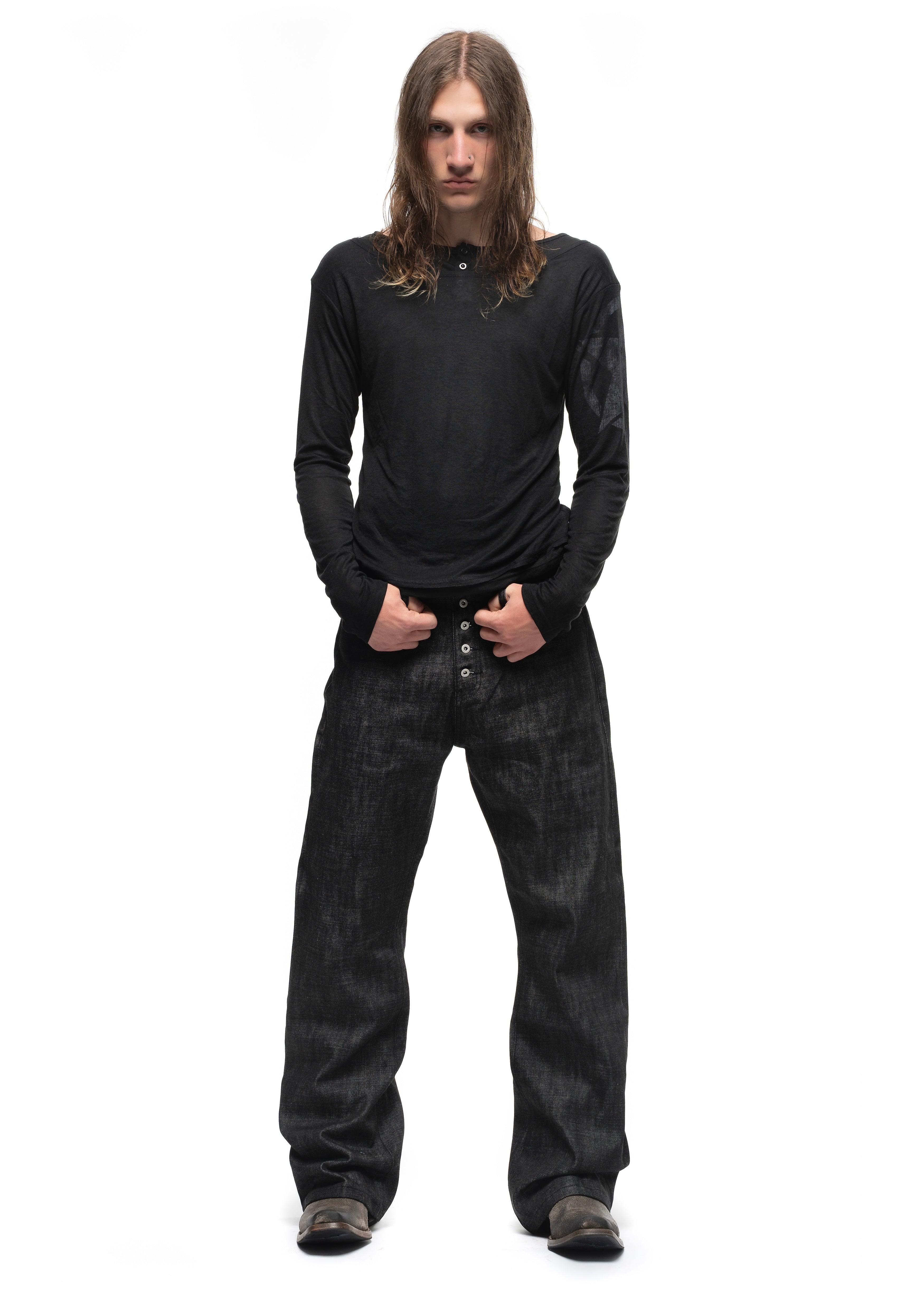 RAW DENIM JAPANESE BOOTCUT FIT BLACK – NO/FAITH STUDIOS
