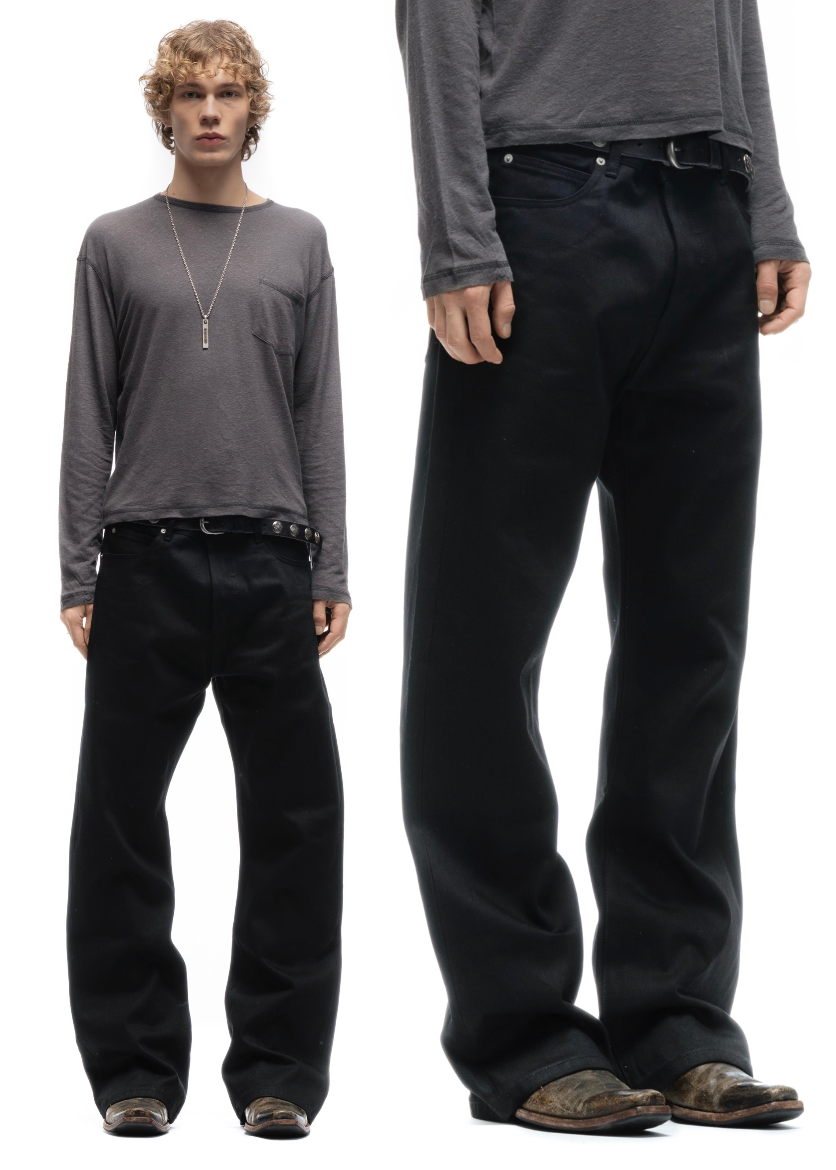 JAPANESE SELVEDGE BOOTCUT DENIM BLACK – NO/FAITH STUDIOS