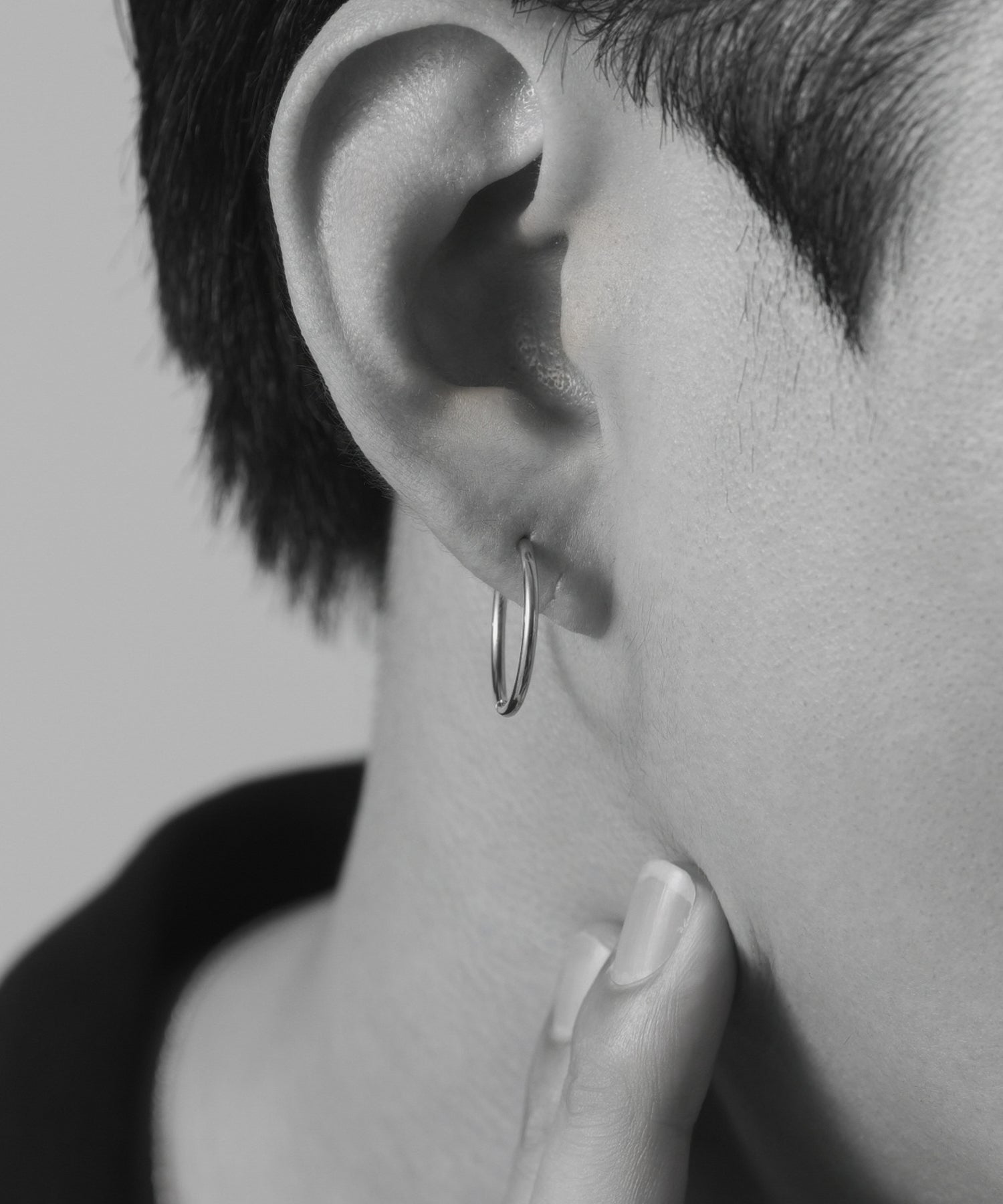 Hinged Thin Hoop Pierce［Stainless］ | 大人のメンズピアス通販