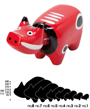 商品紹介 -会津張子 野沢民芸/張子 郷土玩具/福島県 西会津/赤べこ[赤