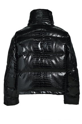 BREATH ブレス FW25FAUX LEATHER CROCODILE DOWN JACKET / BLK