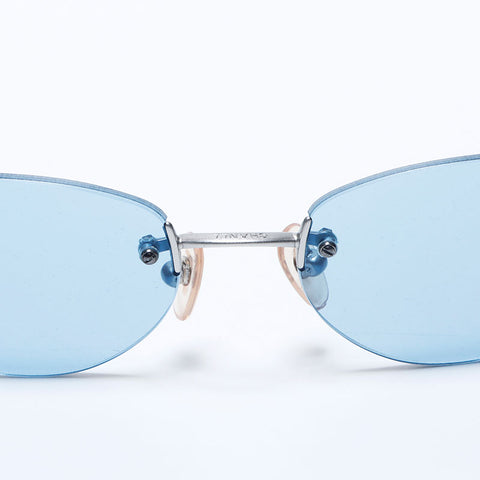 シャネル CHANEL リムレス ココマーク サングラス ブルー WS11234