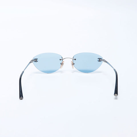 シャネル CHANEL リムレス ココマーク サングラス ブルー WS11234