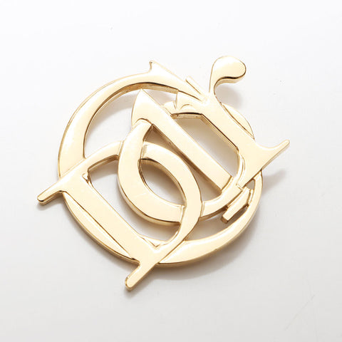 Christian Dior Logo Brooch Gold WS12592 – NUIR VINTAGE