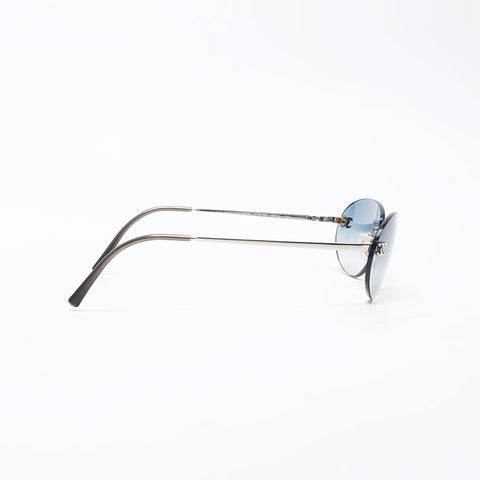 シャネル CHANEL ココマーク リムレス グラデーション シルバー