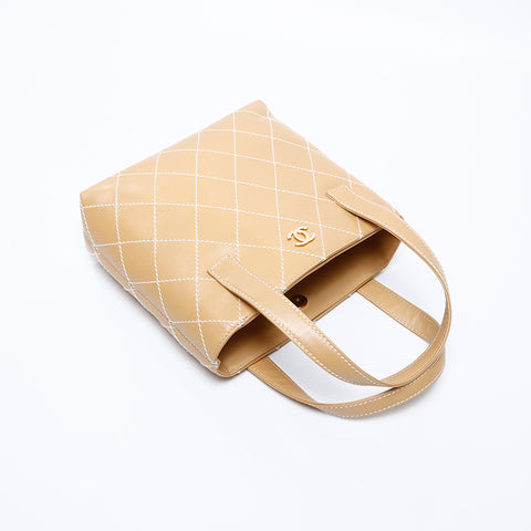 シャネル CHANEL 7番台 ココマーク ワイルドステッチ トートバッグ