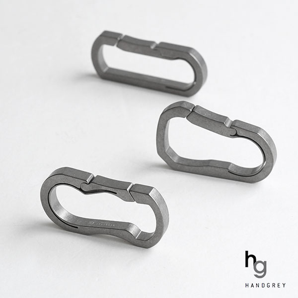ハンドグレイ チタン製キーカラビナ（キーリング付属） HANDGREY K