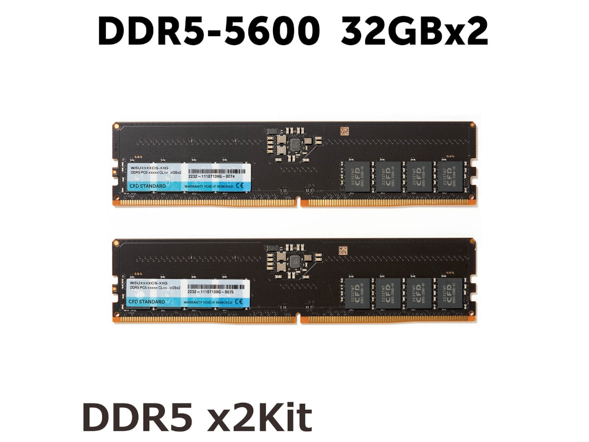 CFD Standard W5U5600CS-32G (DDR5-5600 CL46 32GB×2) 4988755065610
