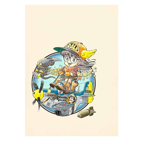 Dr.スランプ」の複製原画。(c)鳥山明／集英社 [画像ギャラリー 7/14