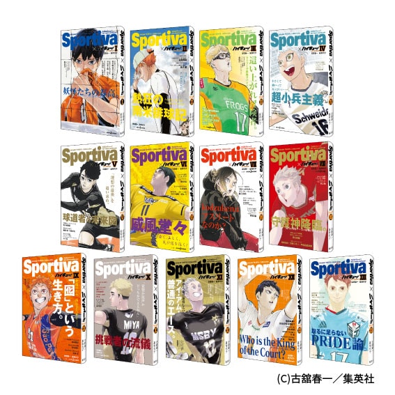 小説「ハイキュー!!」をスポーツ誌風の両面・全面帯で巻くフェア、13冊