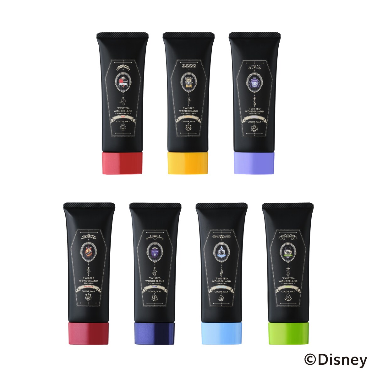 ツイステ」ナイトレイブンカレッジ各寮を表現したカラーワックス7色