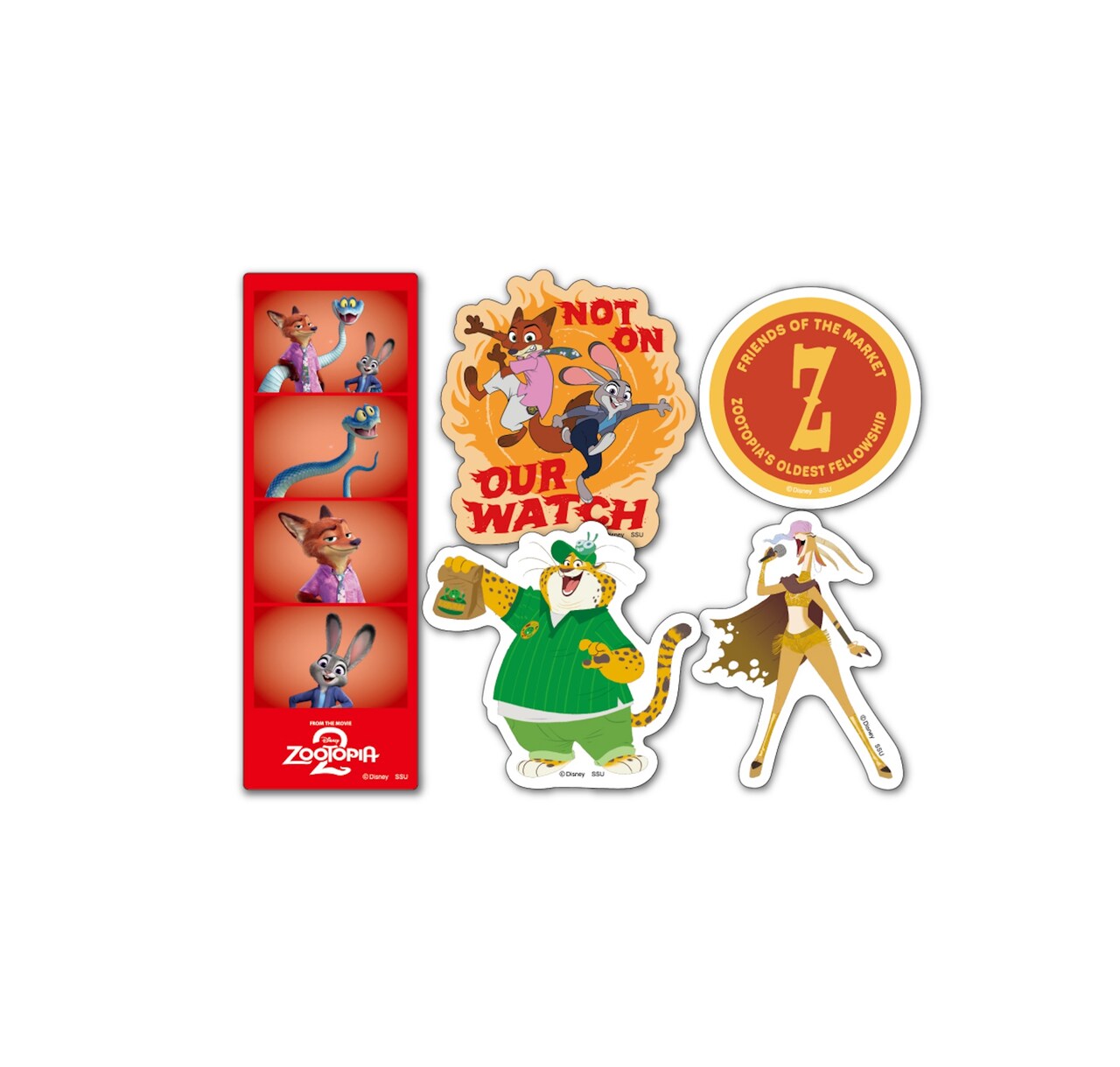 Happyくじ「ズートピア2」K賞のステッカーセット（全8種） [画像