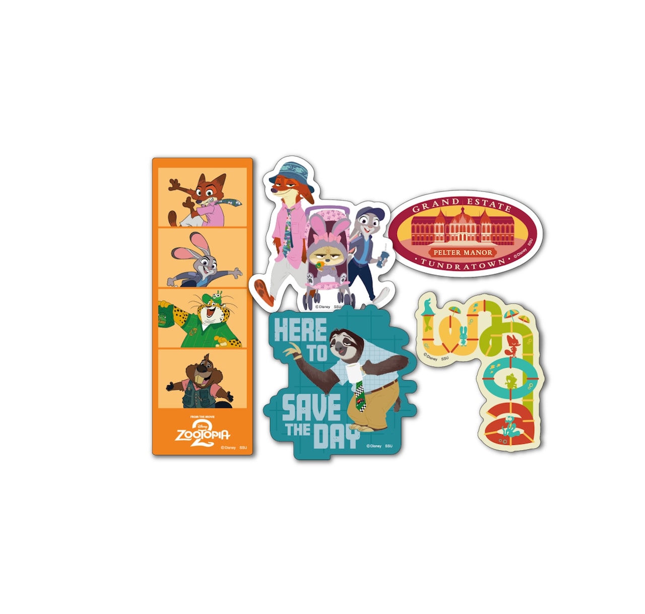 Happyくじ「ズートピア2」K賞のステッカーセット（全8種） [画像