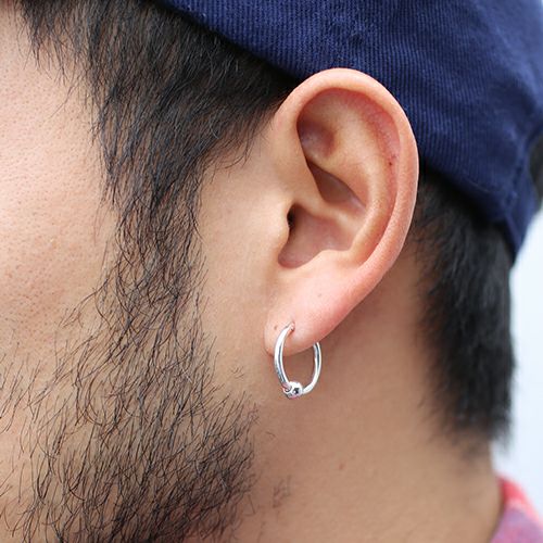 JNS809SV)JAMアイレットフープピアス-シルバー/片耳｜アクセサリー通販