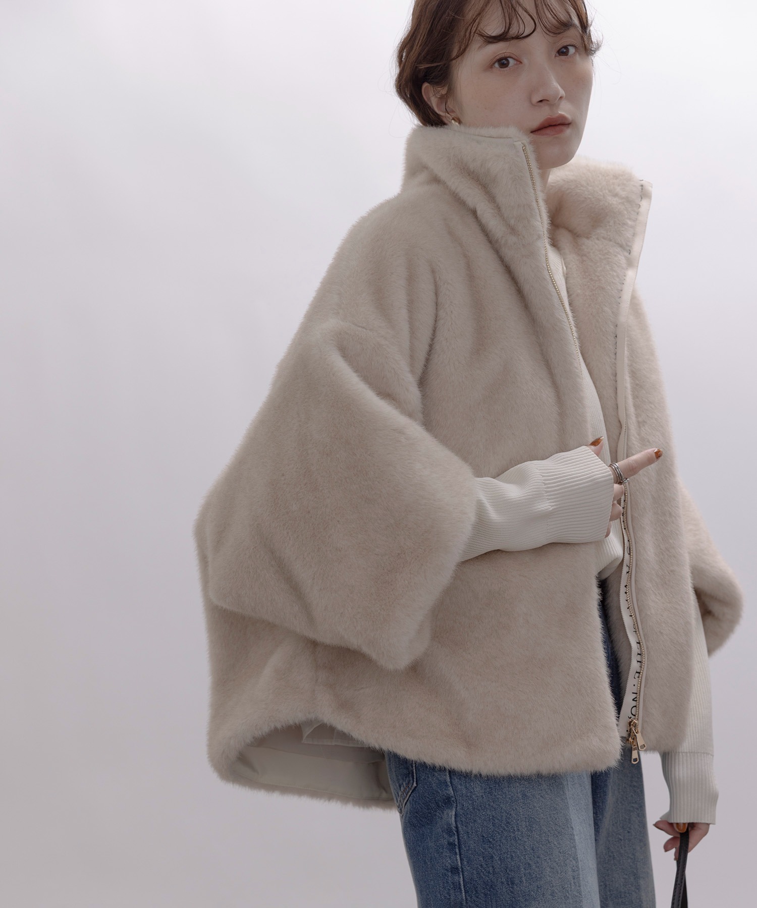 ミンクファー スタンドネックショートコート Eimee Law│Eimee Law