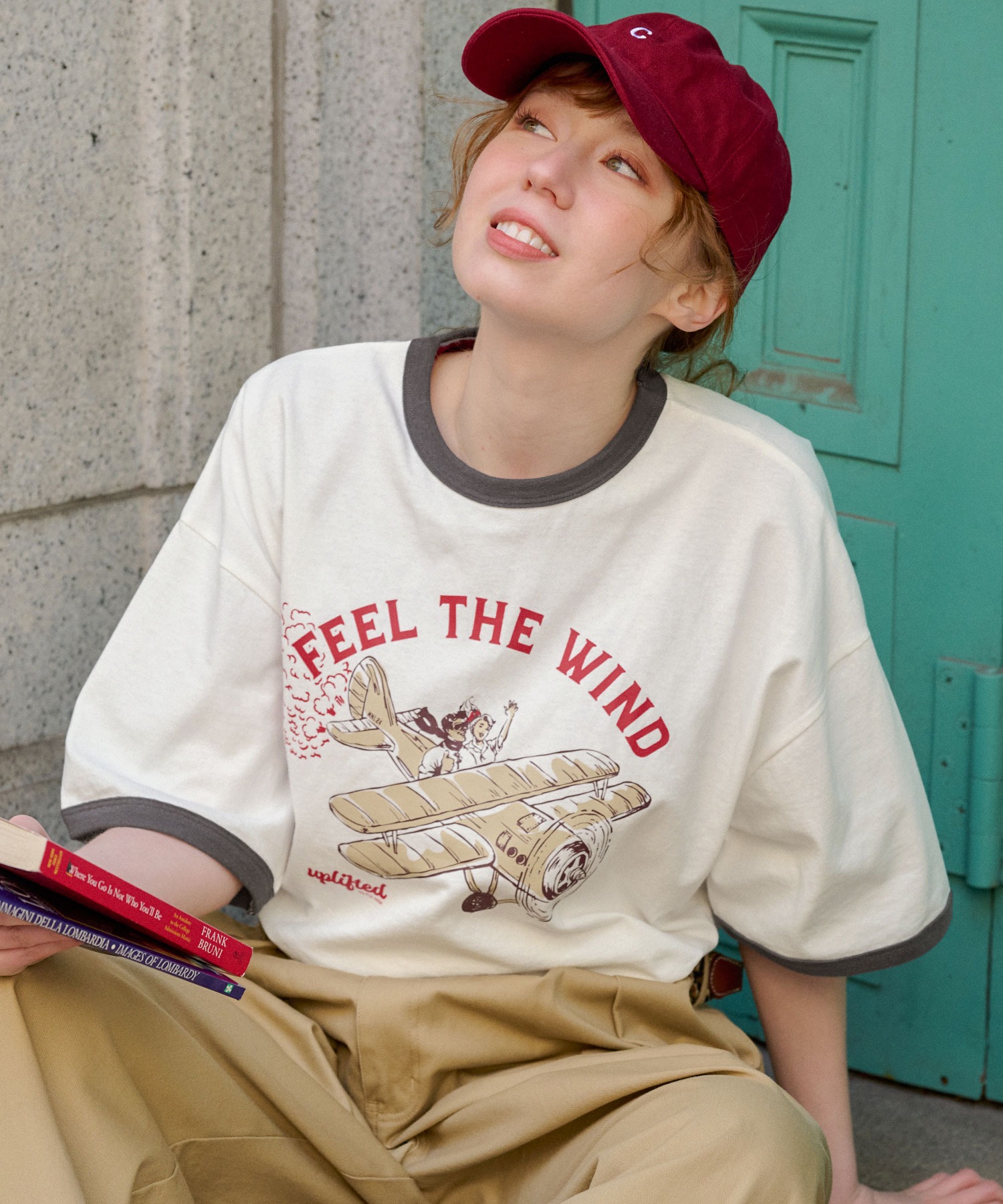 ヴィンテージライク アソートプリント リンガー半袖Tシャツ MONO-MART