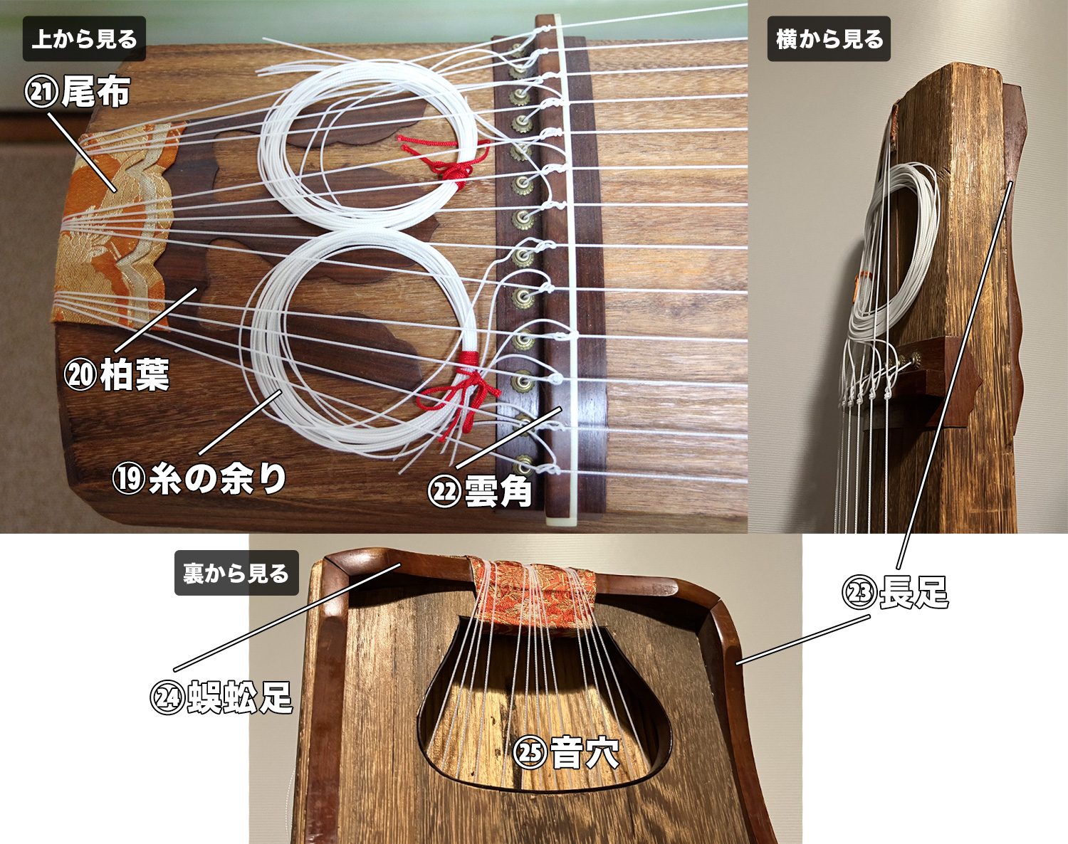 箏のパーツの名称と概要を知ろう！〜箏を描く参考資料として〜 │ 和