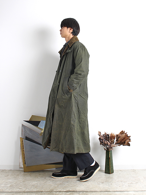 VINTAGE】92s 3warrant Barbour TRENCH COAT Sage C36 - 毎日を楽しく
