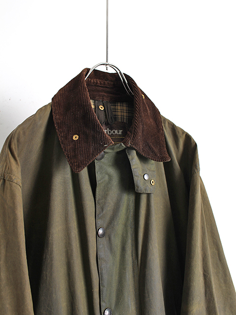 VINTAGE】86s 2warrant Barbour BORDER Sage C42 - 毎日を楽しく豊かに