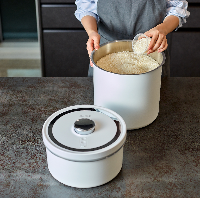 新品未使用⭐︎OoBLE 真空保存容器 OB-001WHホワイト13L OoBLE rice