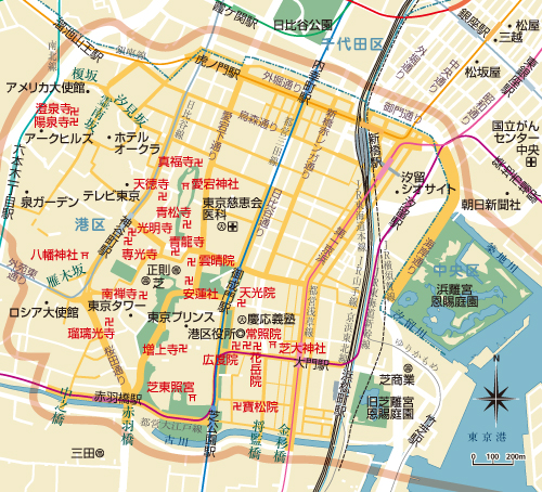 芝口南西久保）愛宕下之図1-08 - こちずライブラリ