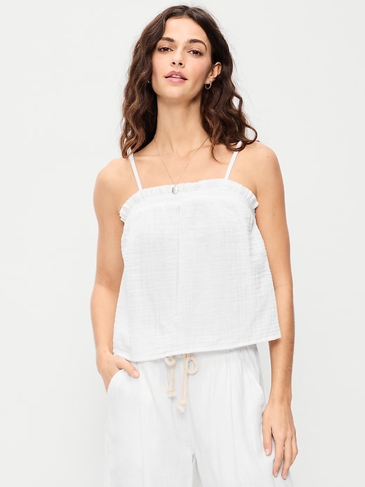 Crinkle Gauze Tank Top | Old Navy