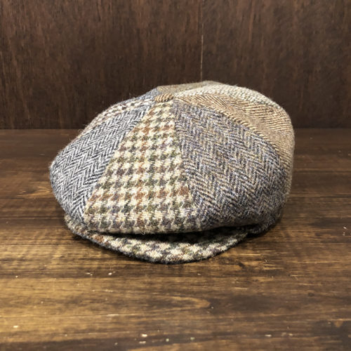 Glen Appin Harris Tweed Multi Color Casquette Newsboy Cap 59cm