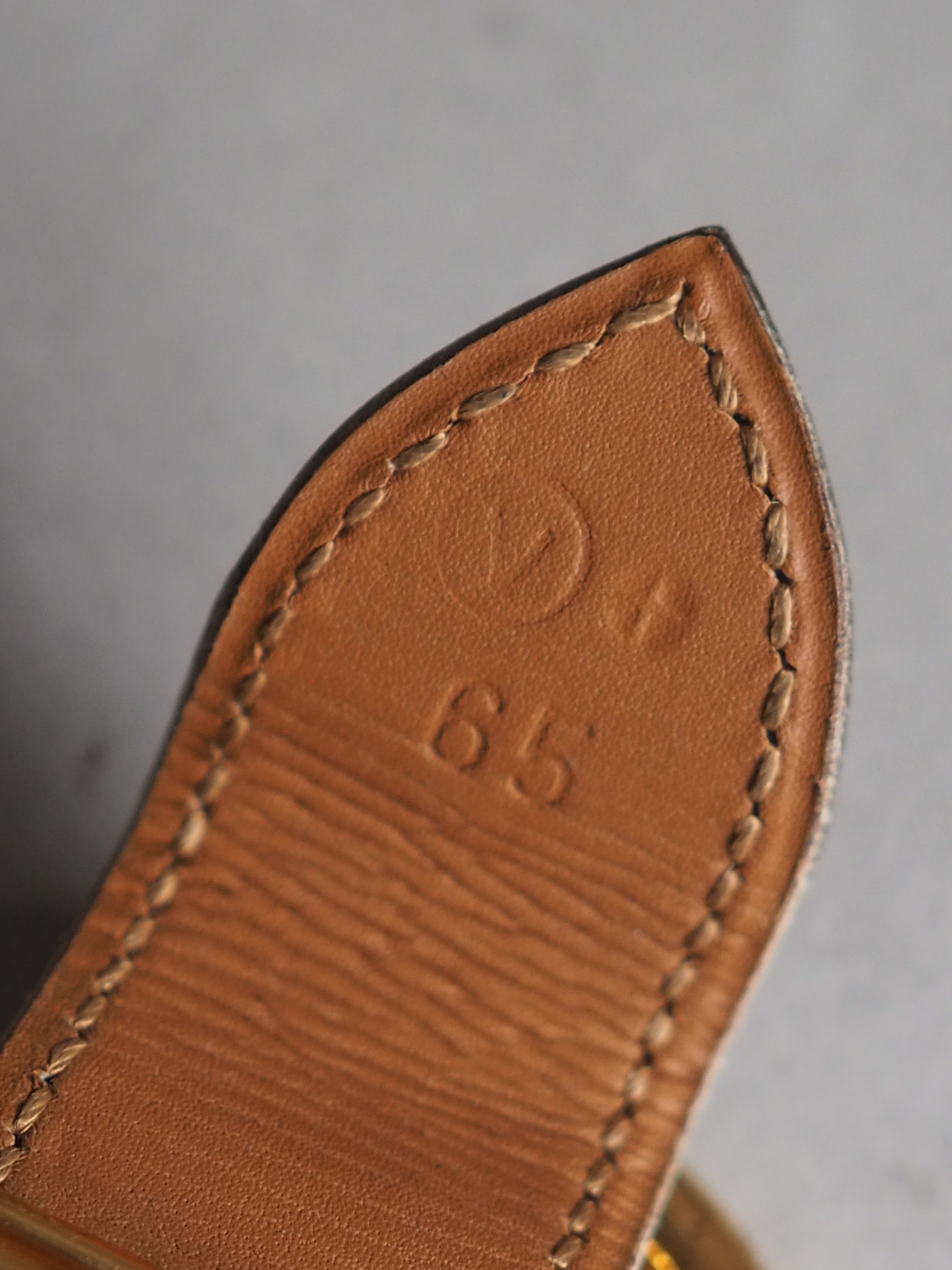 HERMES エルメス シェーヌダンクル ベルト 65 ゴールド ブラック