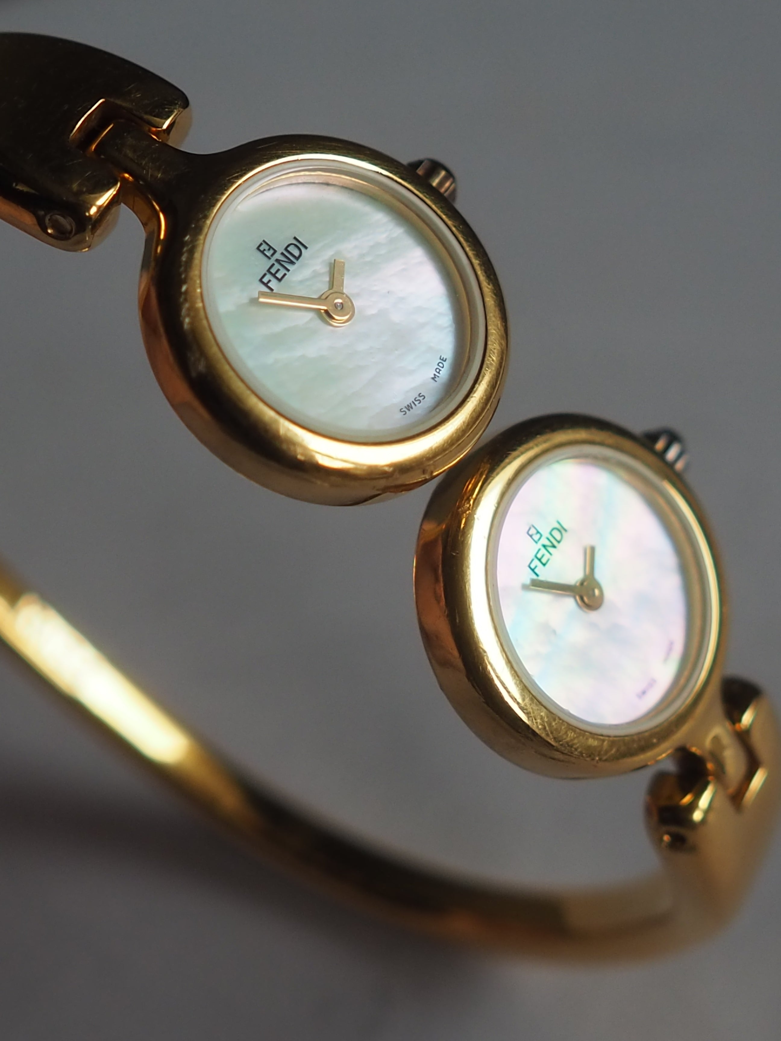 FENDI フェンディ ダブルフェイス ウォッチ 腕時計 デュアルタイム