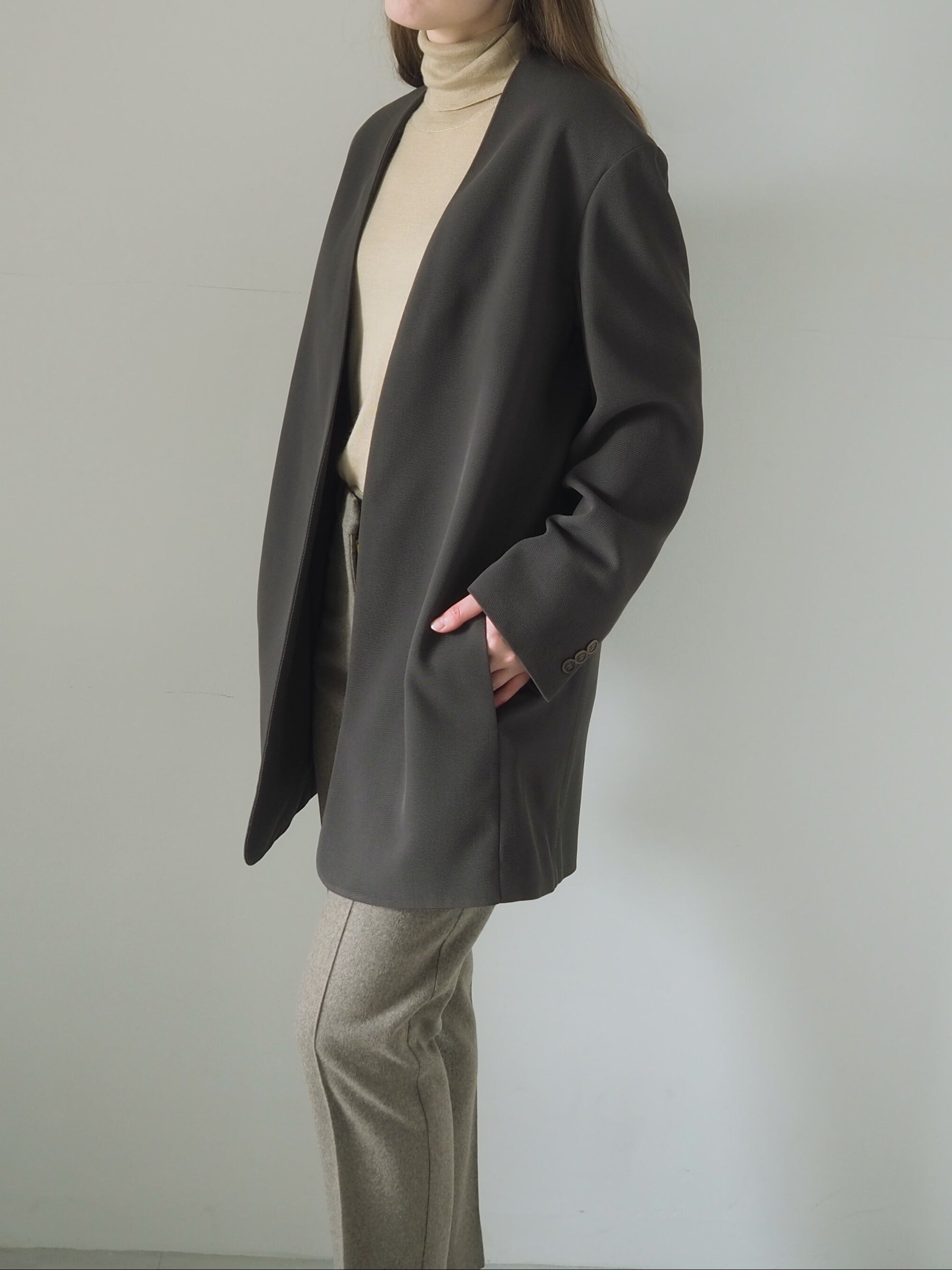 HERMES エルメス マルジェラ期 ヴァルーズ ノーカラー ジャケット