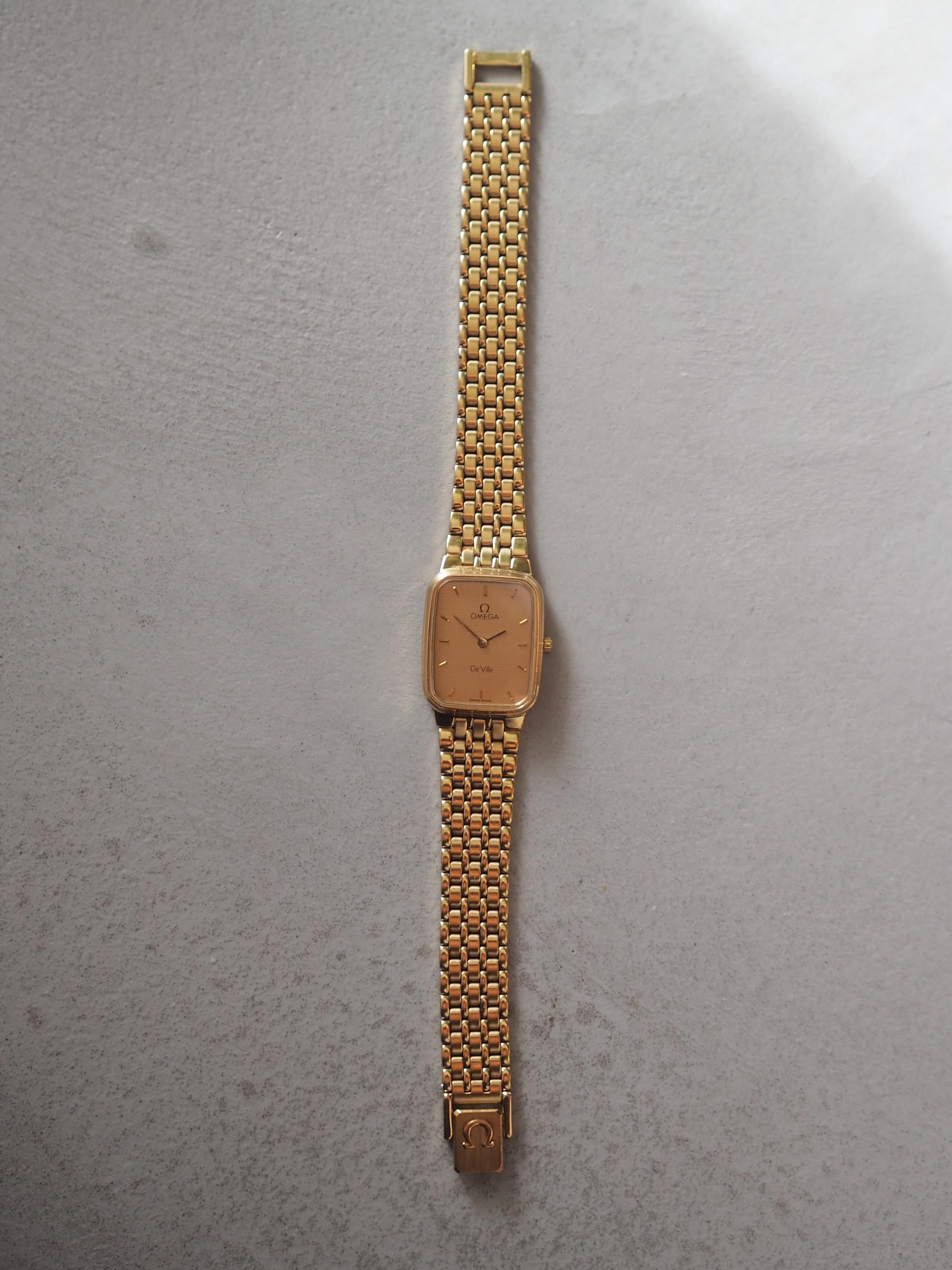 OMEGA オメガ DE VILLE デビル スクエア ウォッチ 腕時計 ゴールド