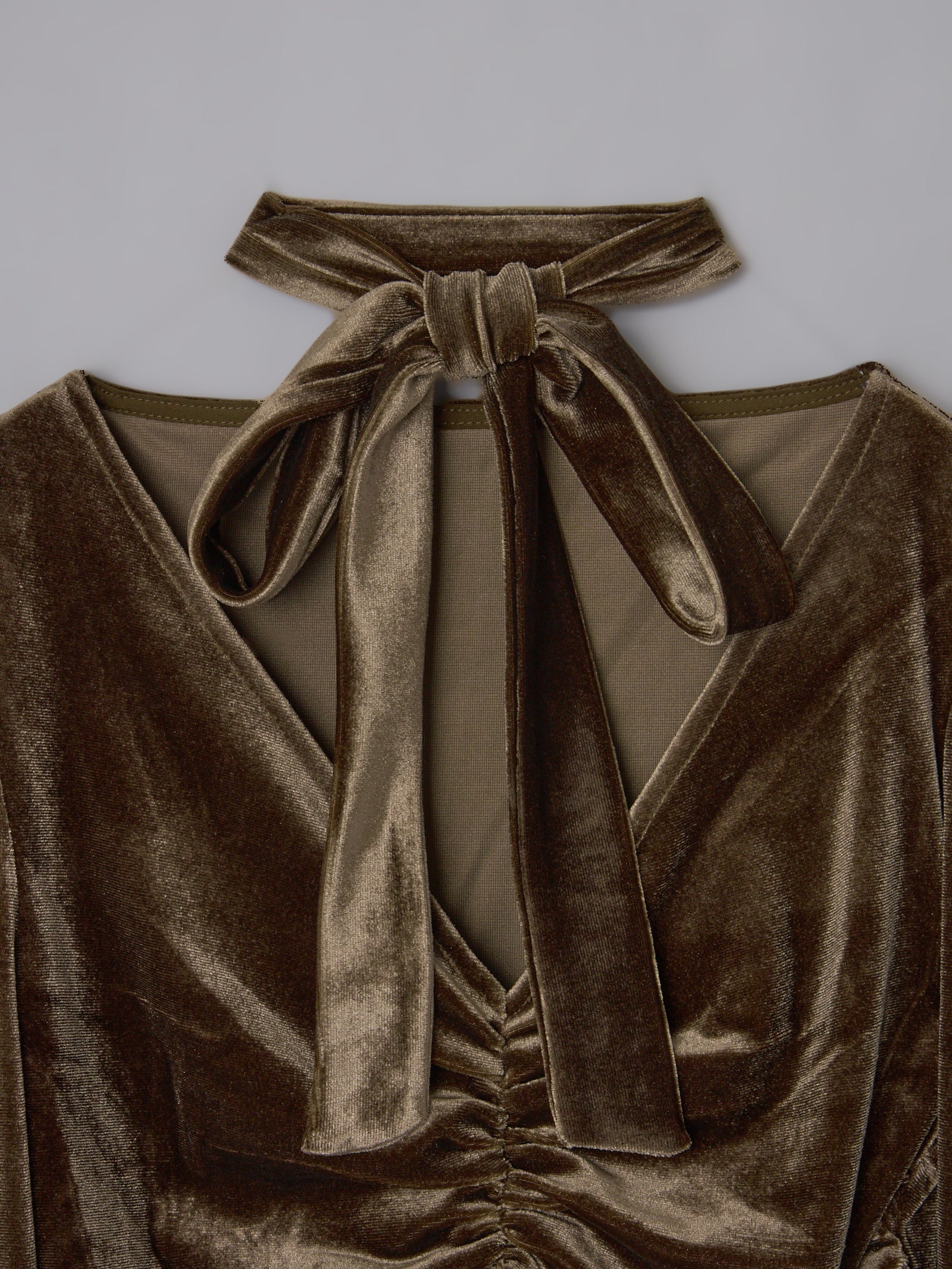 ギャザーベロアトップス