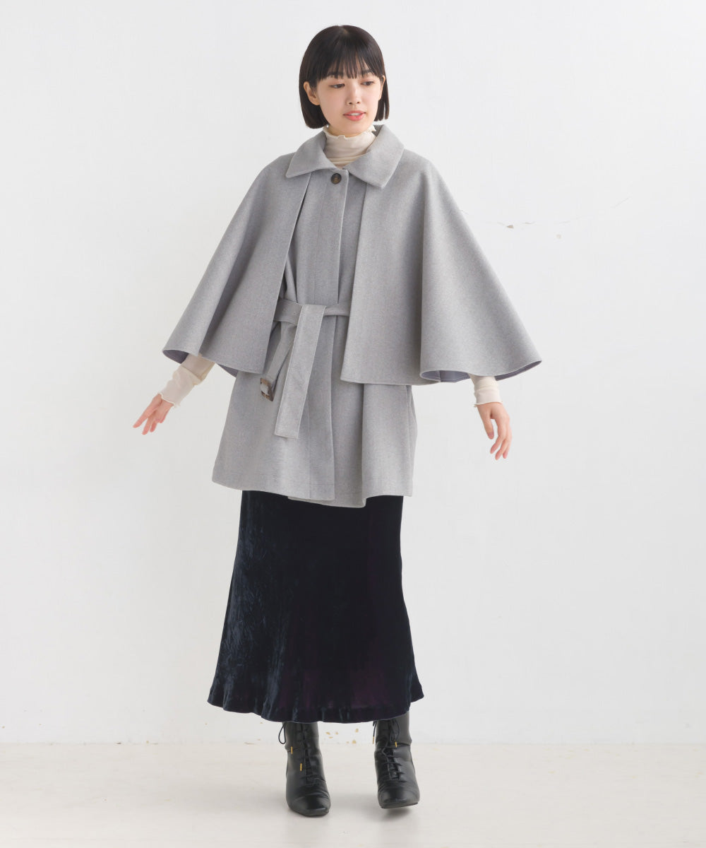 OMNES】ニットモッサ マルチウェイケープコート【1523-7186】