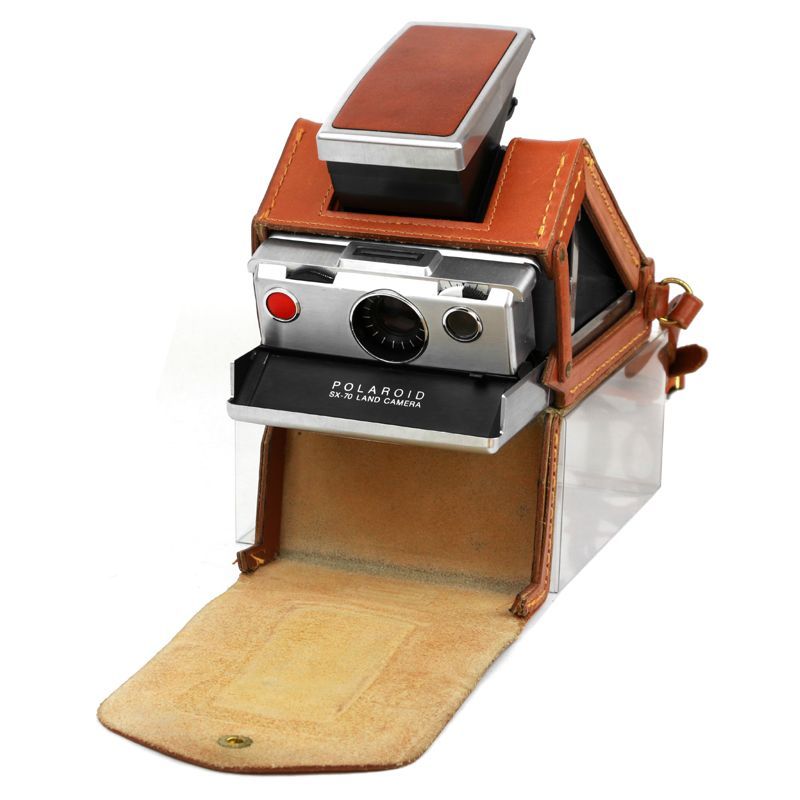 美品 Polaroid SX-70 白茶 整備済 レザーケース付き ポラロイド SX-70 MODEL 2 1975年1月21日製 POLAROID ポラロイド | 近江寫眞機店