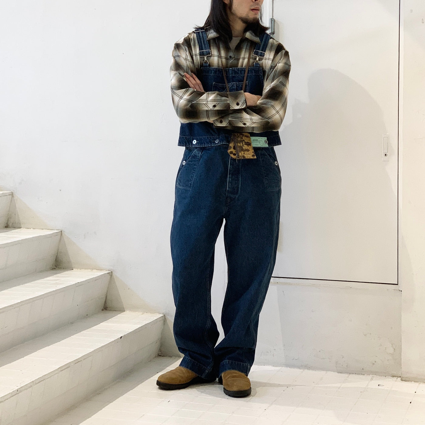 NICENESS】 D.ELMER / D.エルマー (NNオーバーオール Distressed