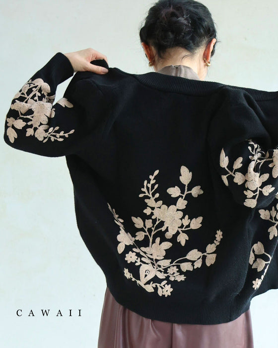 花刺繍咲くジップアップニットブルゾン – ONE PEACE ONLINE