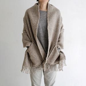 LAPUAN KANKURIT | UNI pocket shawl 60×170cm+fringes 45/melange