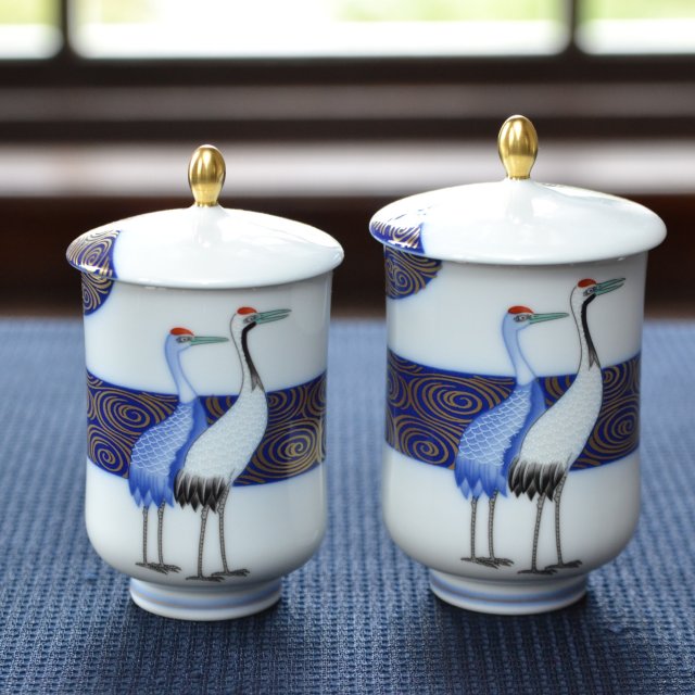 光琳鶴）組湯のみ|有田焼の老舗-香蘭社オンラインショップ