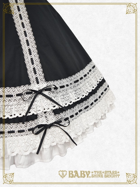 Marquise ジャンパースカート（クロ×白）(クロ×白)｜ ベイビー、ザ