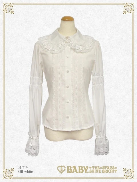 後ろピンタックブラウス(オフシロ)｜ ベイビー、ザ スターズ シャイン