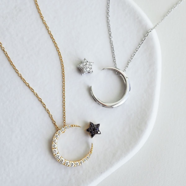 K18YGブラックダイヤモンド/ダイヤモンドネックレス | ポンテヴェキオ