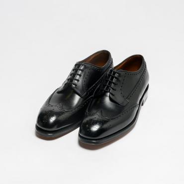 英国流 / スエード内羽根ウイングチップシューズ ブラック | ONLY